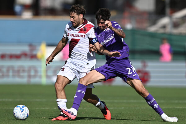 Mp Firenze 05/09/2026 - campionato di calcio serie A / Fiorentina-Torino / foto Matteo Papini/Image Sport
nella foto: Nikola Vlasic-Victor Valdepenas